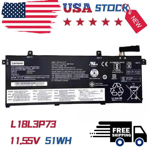 Genuine L18L3P73 Battery For Lenovo ThinkPad T14 Gen1/Gen2 ThinkPad T490/T495 US
