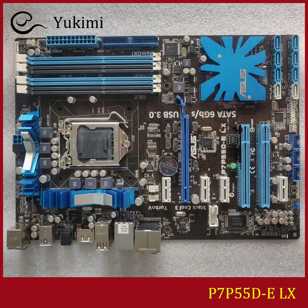 FOR ASUS P7P55D-E LX DDR3*4 LGA 1156 16GB ATX Ｍotherboard Test OK