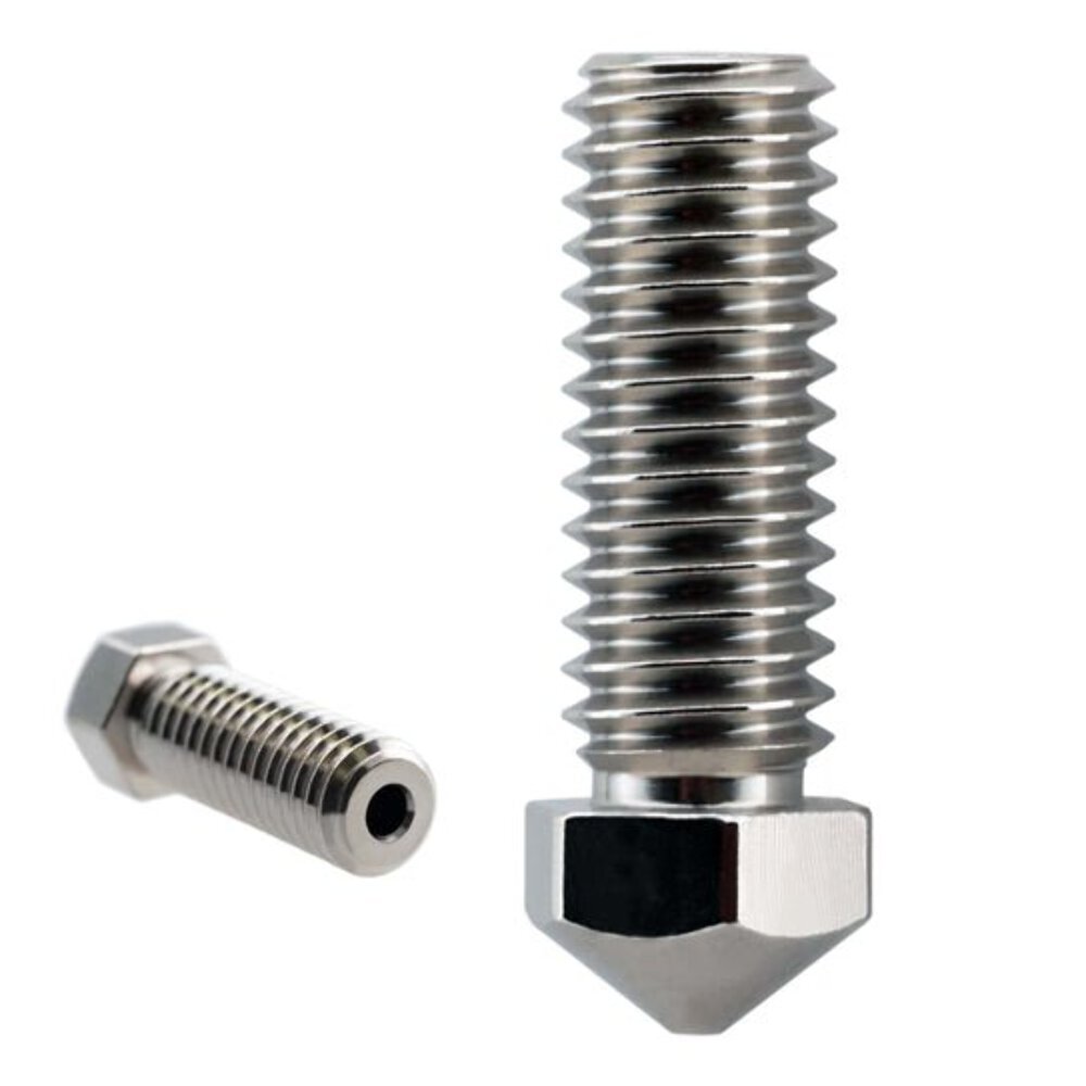 Micro Swiss Plated Wear Resistant High Flow Volcano Compatible 1.75mm Nozzles