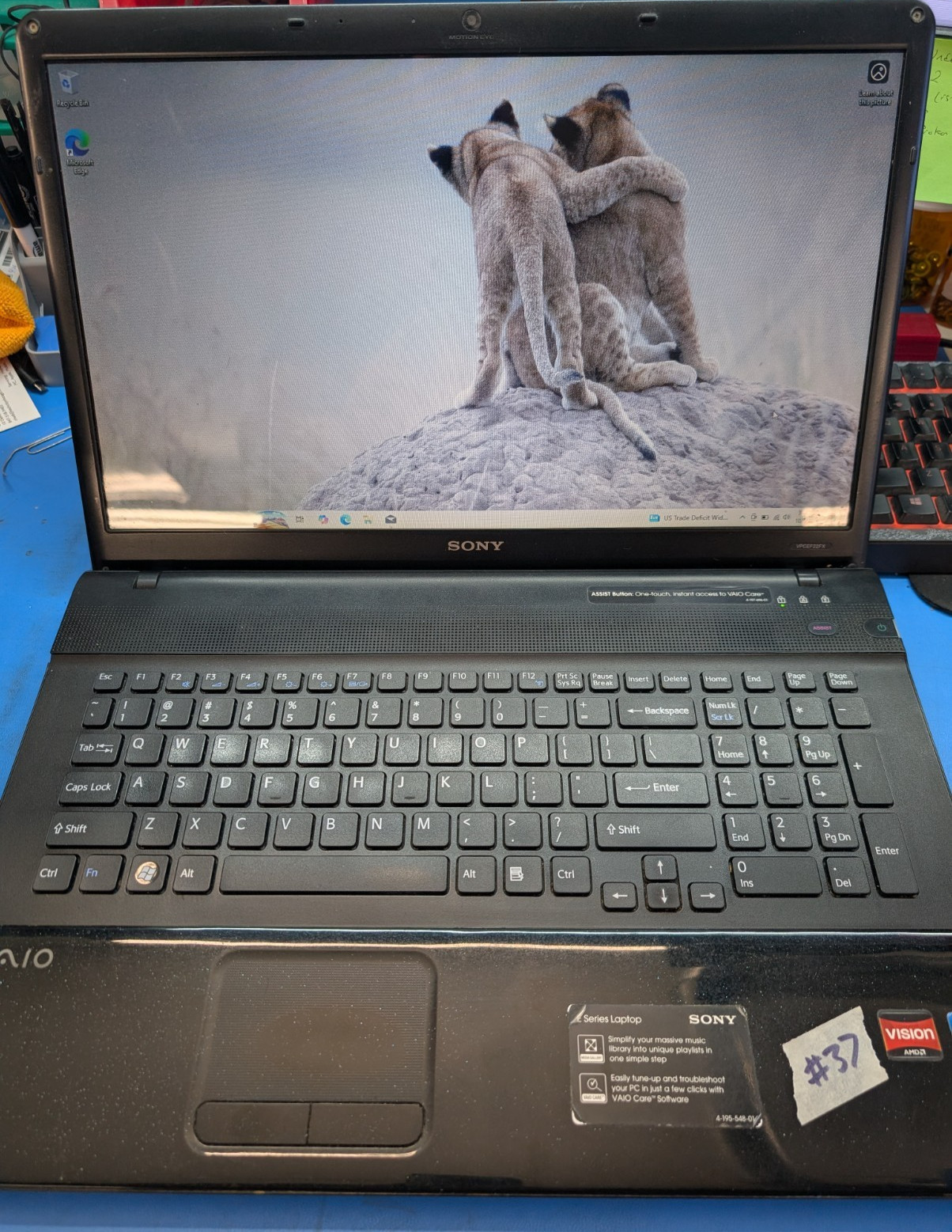 Sony VAIO PCG-71511L 17" Laptop AMD Athlon II P320 8GB RAM 500GB HDD Win 10 READ