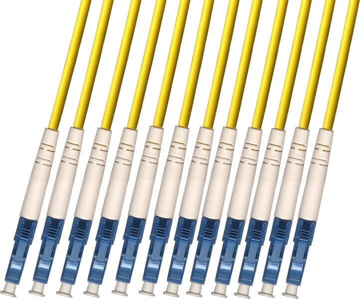 Direct Burial Outdoor LC 12 Strand Fiber Optic Cable Singlemode 9/125 100M