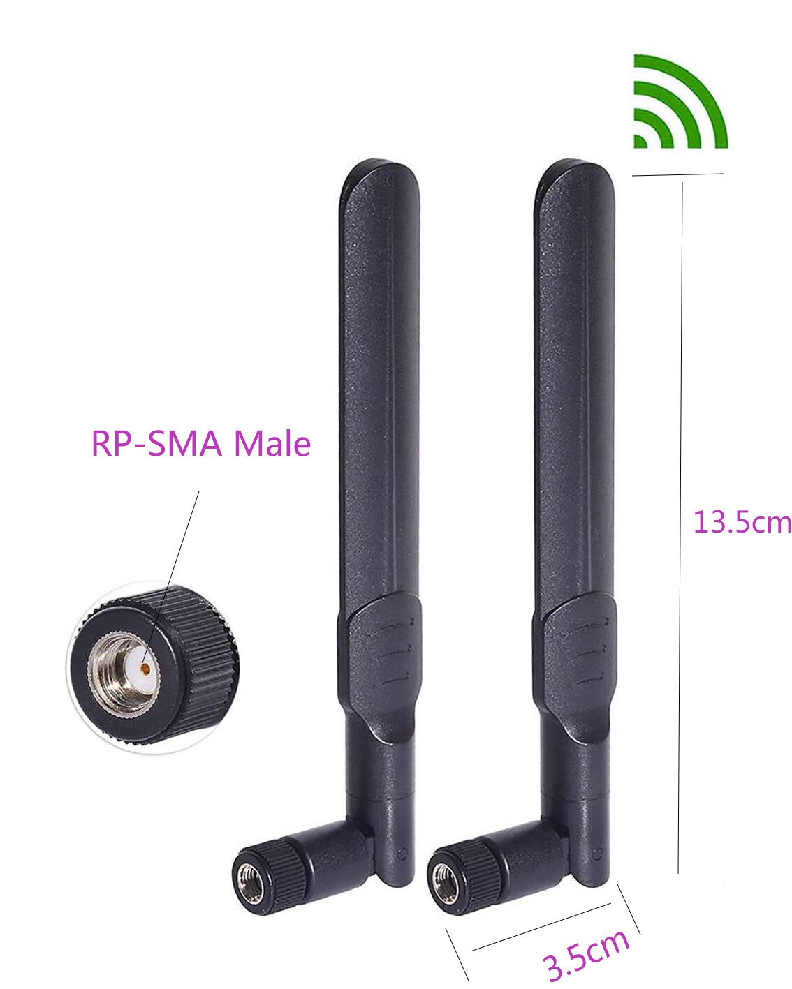 2PCS 4G LTE RP-SMA Antenna 8dbi For Spypoint LINK-S Solar Cellular Trail Camera