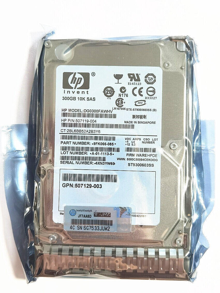 FOR HP 652564-B21 653955-001 300GB 10K 2.5" SAS 6G DUAL PORT SC HDD Hard Drive