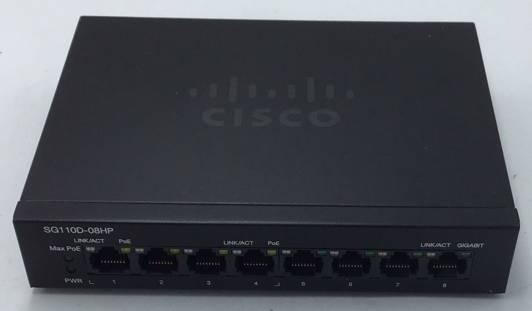Cisco Systems SG110D-08HD 8-Port Gigabit PoE Desktop Switch j730