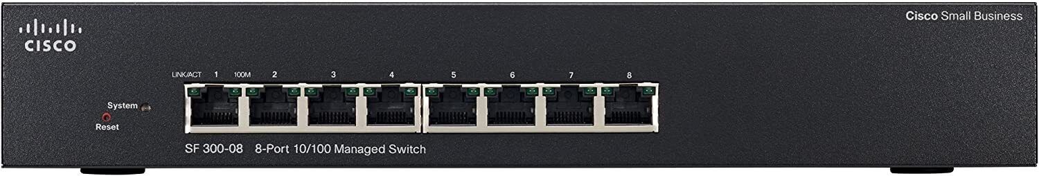 Cisco SRW208-K9-NA SF300-08 Layer 3 Switch 8 Ports - Manageable - 10/100Base-TX