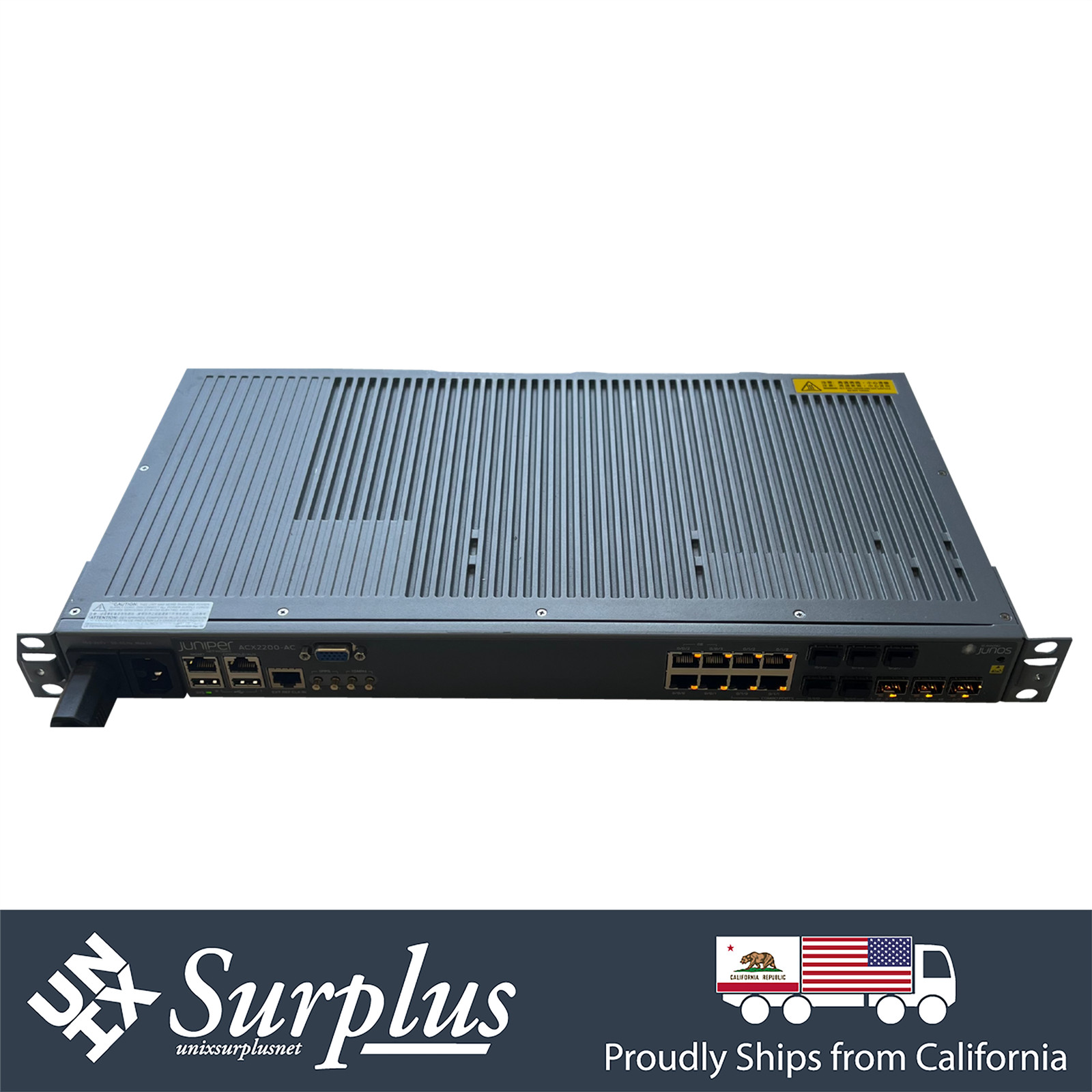 Juniper ACX2200-AC 8 Ports 1GbE RJ45 Universal Access Router | 2x 10GB SFP+
