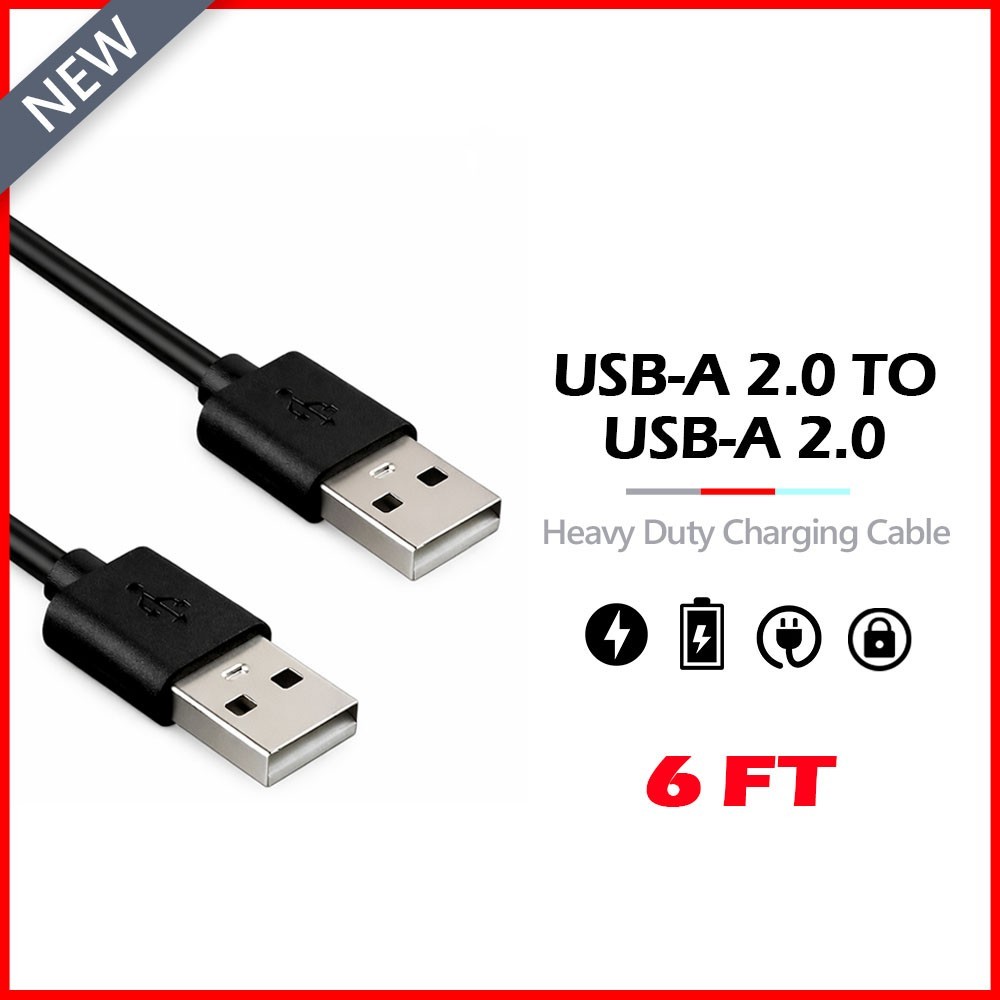 B2G1 FREE USB A Male USB to A Male USB Cable High Speed Data Transfer Cord 6Ft