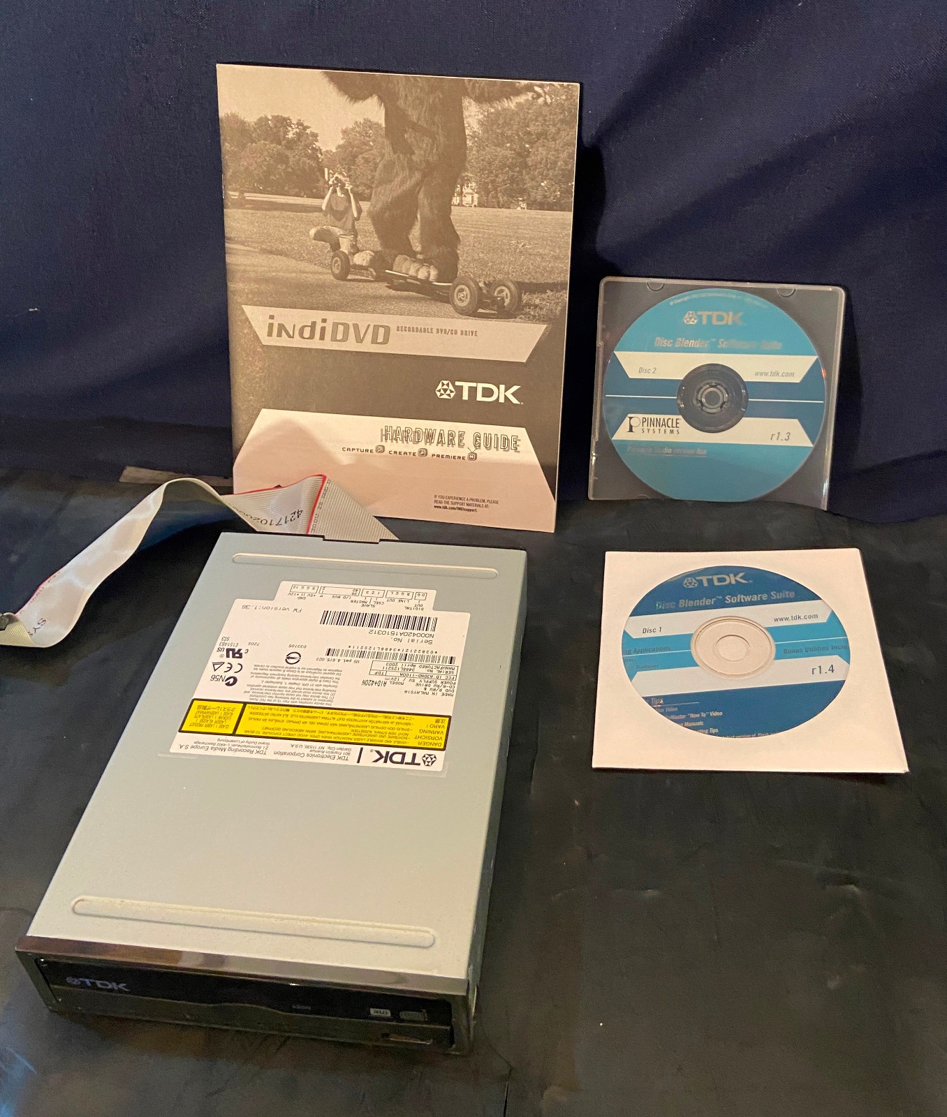 Vintage TDK AID+420N DVD-RW/CD-RW Internal IDE Desktop PC with Discs & IDE Cable