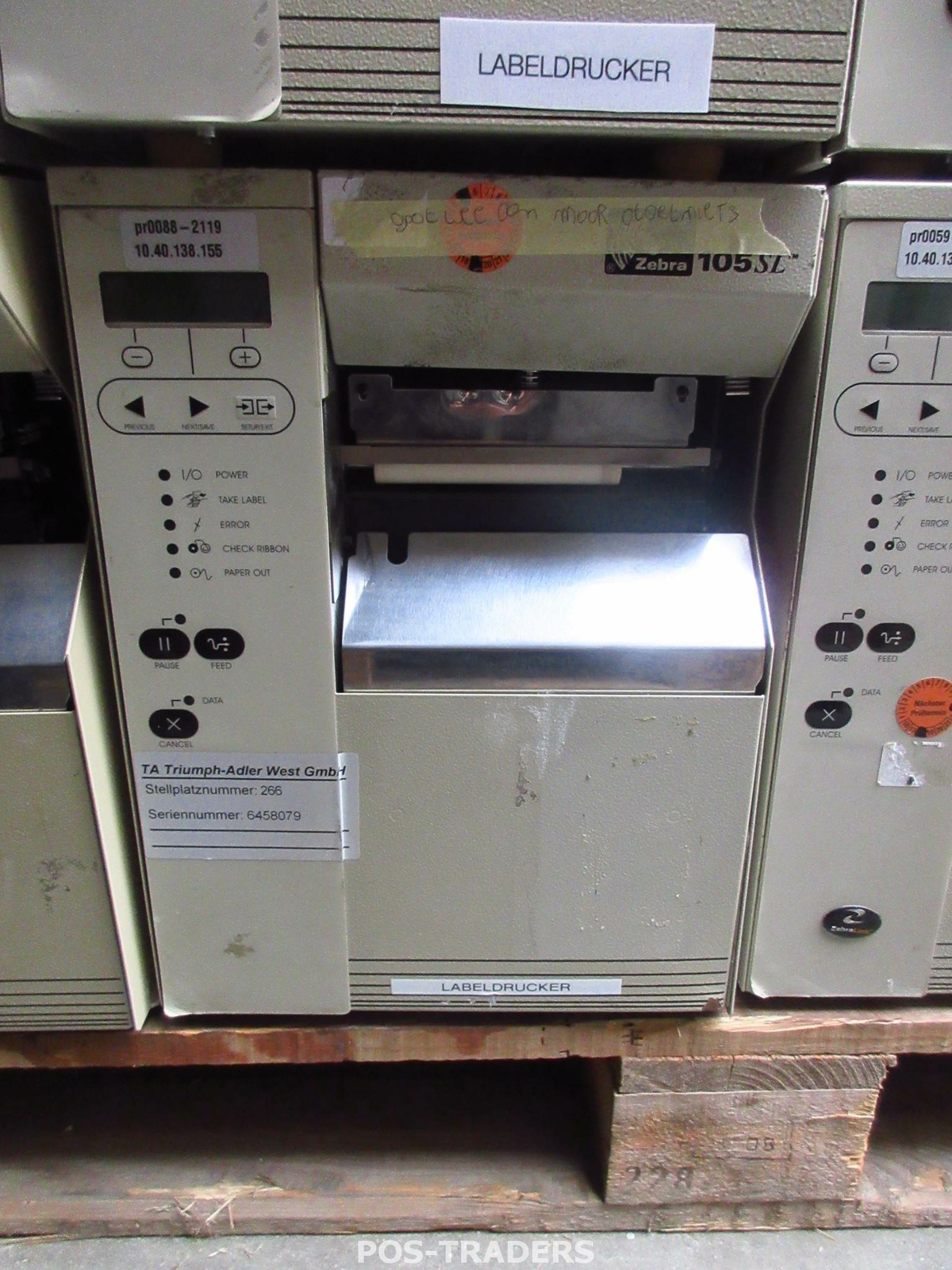 Zebra 105SL 10500-200E-0030 SERIAL Thermal Label Printer TURNS ON, DOESN'T PRINT 