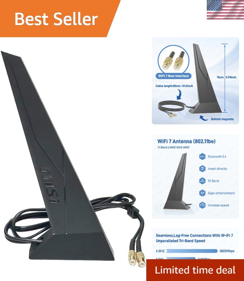 WiFi 7 Gaming Antenna for MSI Motherboards - Enhanced Connectivity & Performance