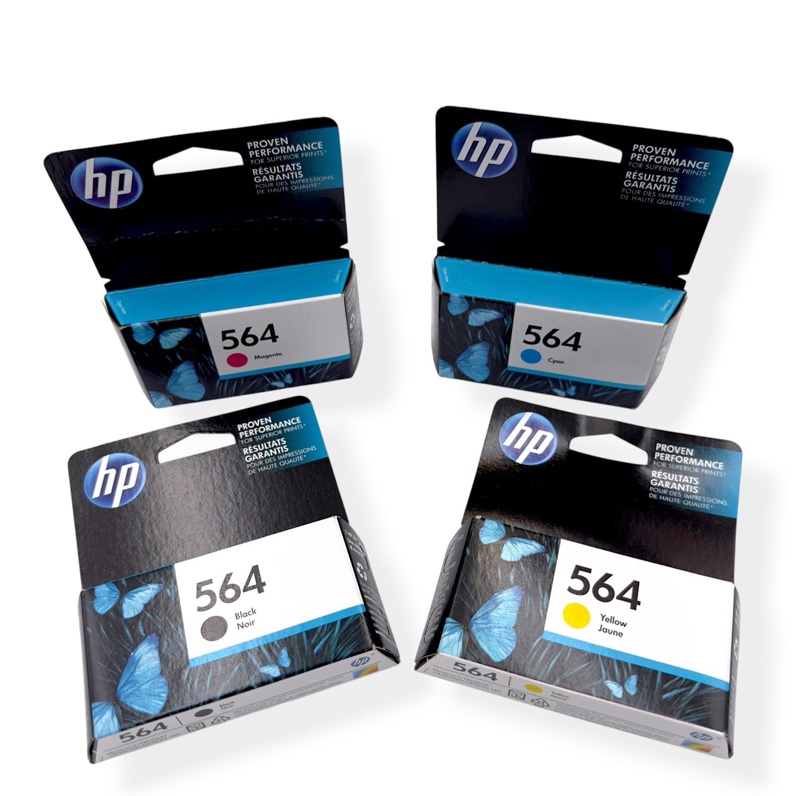 Genuine HP 564 Black Cyan Magenta Yellow Ink Cartridges Lot of 4 Exp. 2016