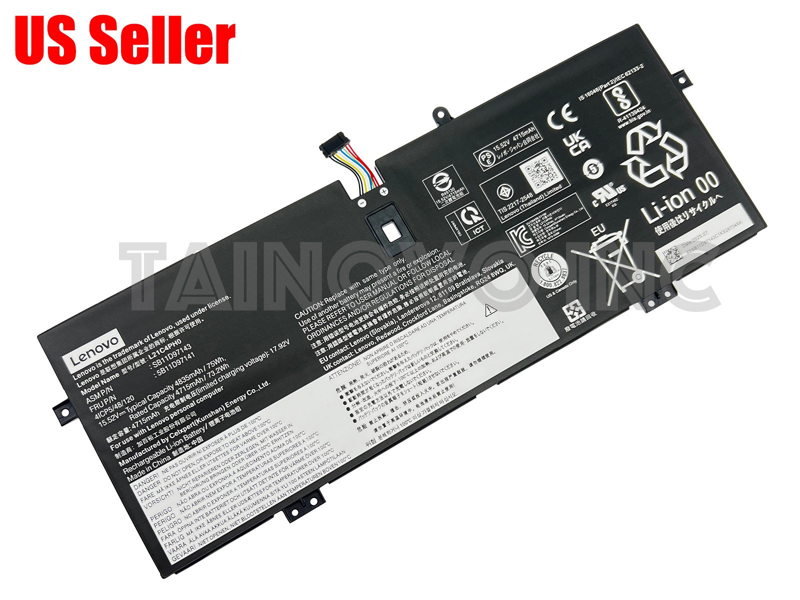 New Genuine L21C4PH0 Battery for Lenovo IdeaPad Yoga 9-14IAP7 L21B4PH0 L21D4PH0