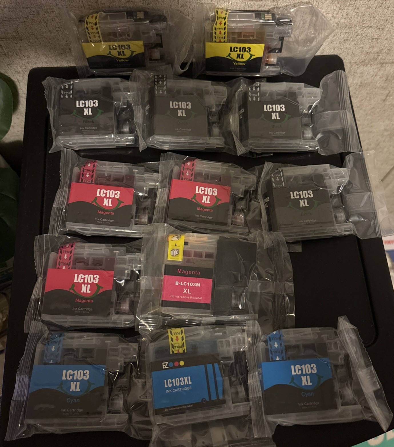 LC103XL high-yield ink cartridge Lot packaged for Brother printers
