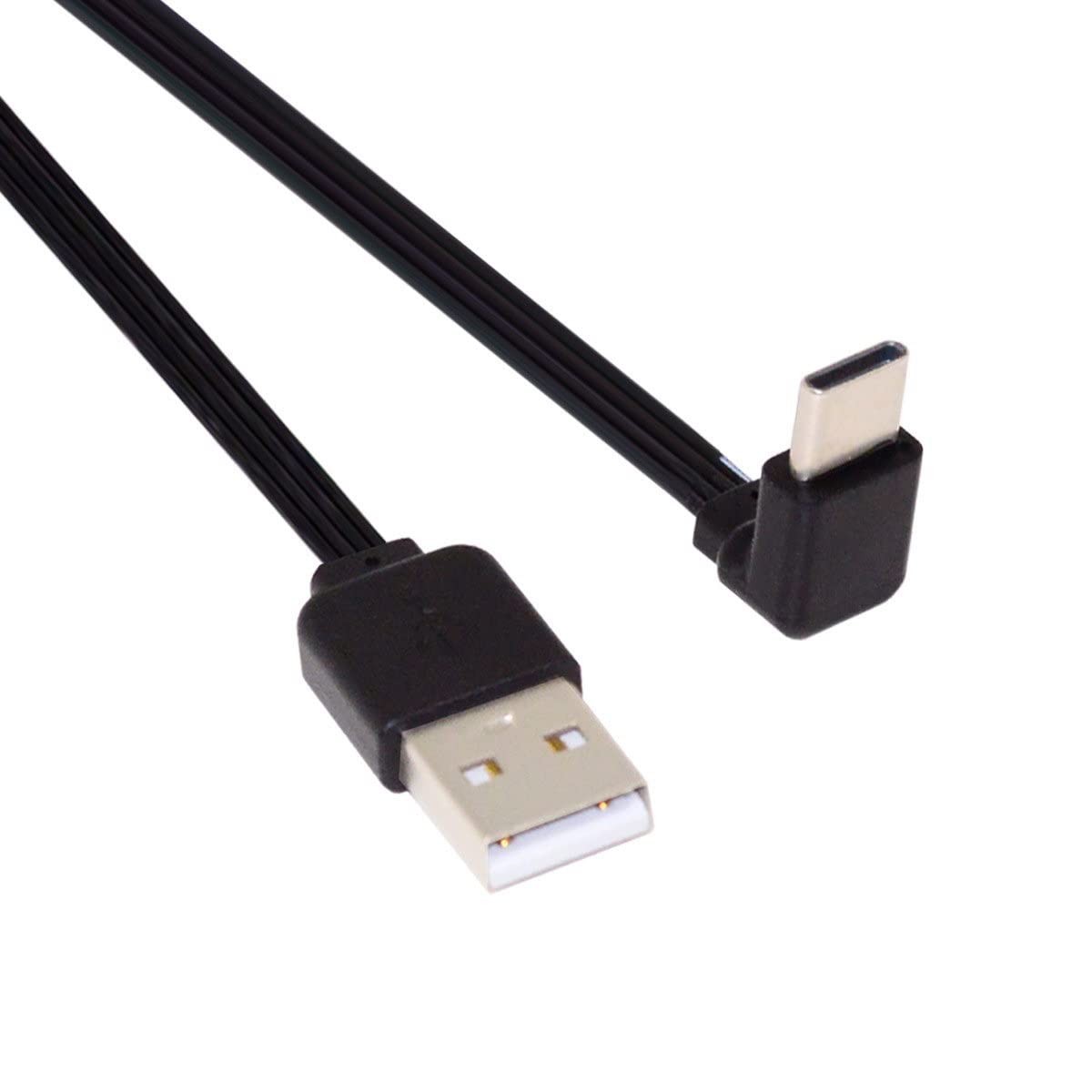 xiwai USB 2.0 Male to USB-C Type-C Up Down Angled 90 Degree Black