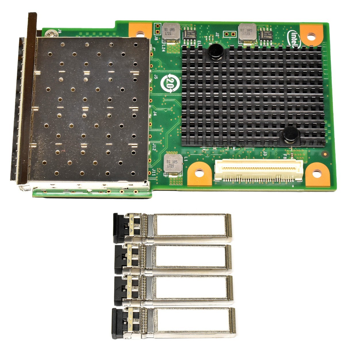 Intel ETH OCP X527-DA4 J43972-001 Quad-Port 10G SFP+ OCP Mezzanine NIC