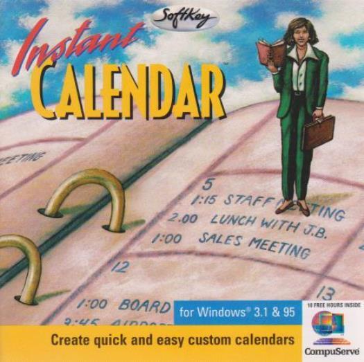 Instant Calendar PC CD create print custom monthly weekly to do's format program
