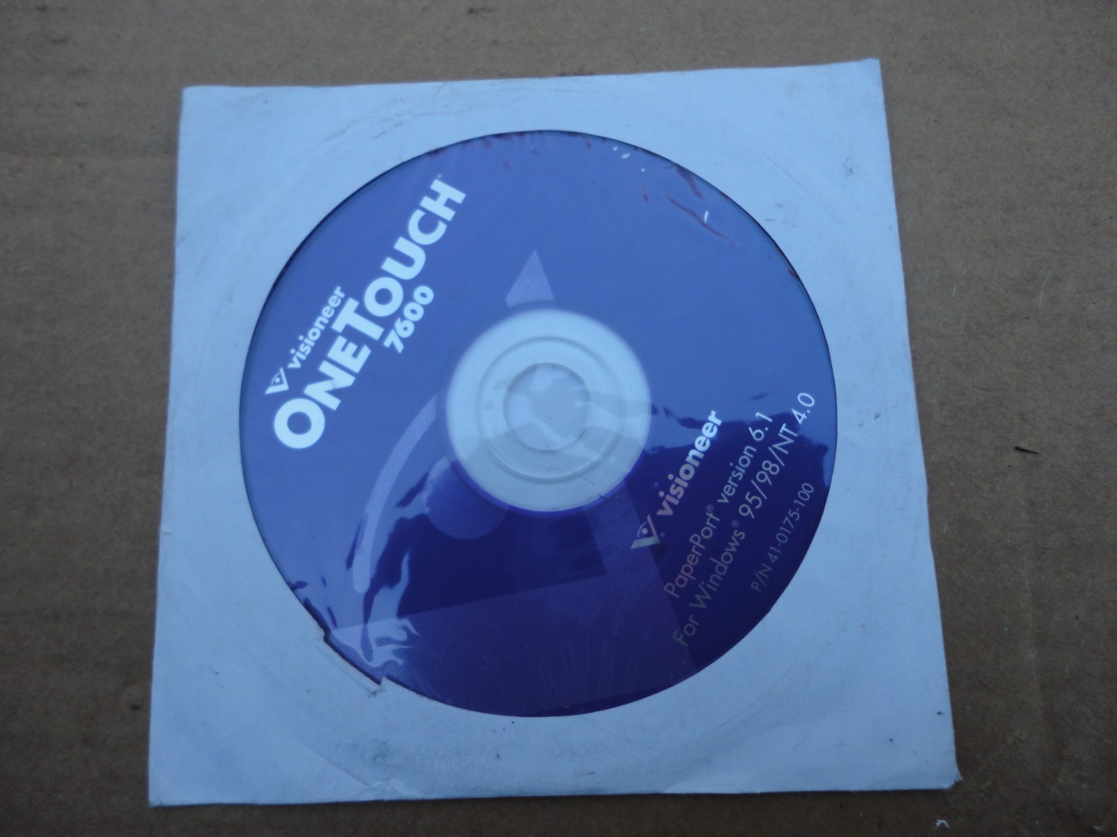 Visioneer OneTouch 7600  Scanner Software CD 6.1 Windows 95 98 NT4.0