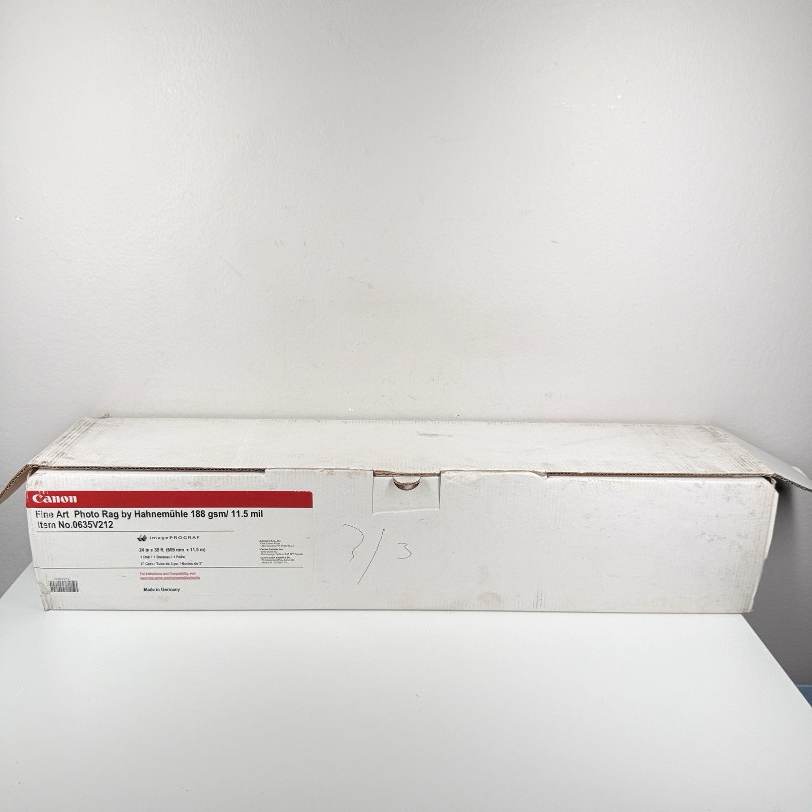 Canon Fine Art Photo Rag Hahnemühle 188gsm 24”x39’ ImagePROGRAF 0635V212 New