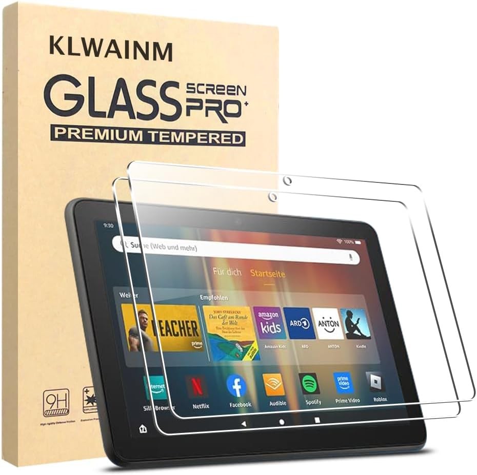 2 Pack Tablet Tempered Glass Screen Protector 9H Anti Scratch Bubble Free Film