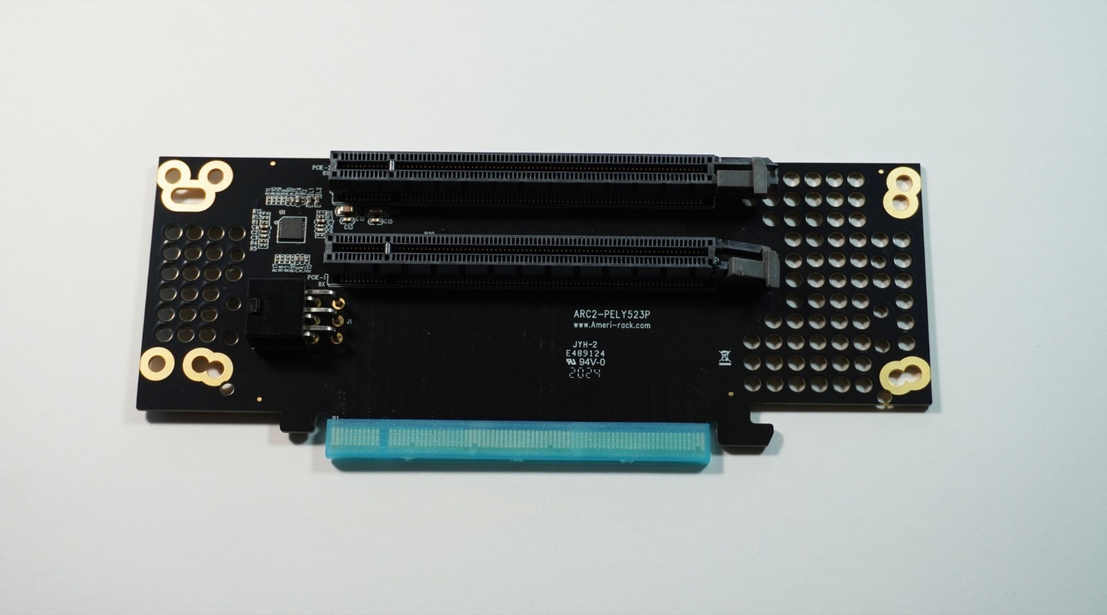 2U Dual PCI Express PCIE 4.0 Gen4 x16 to x8/x8 Bifurcated Riser Card