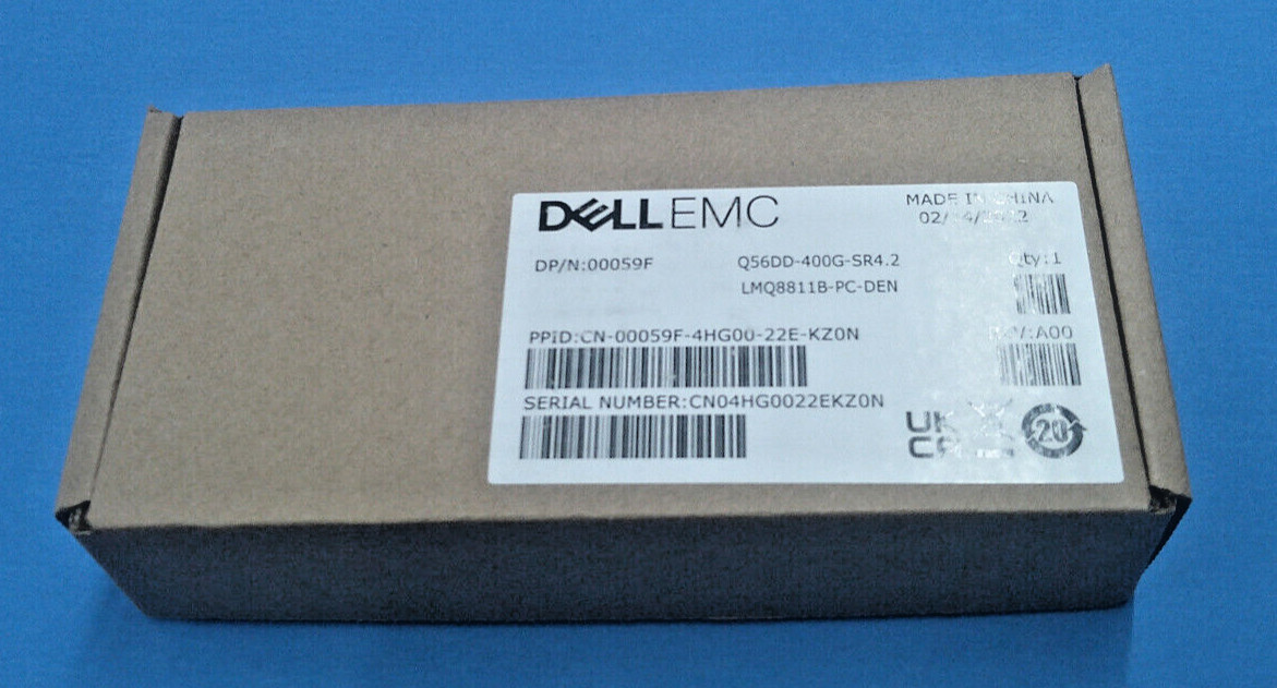 New Genuine Dell EMC Q56DD-400G-SR4.2 LMQ8811B-PC-DEN Transceiver 0059F