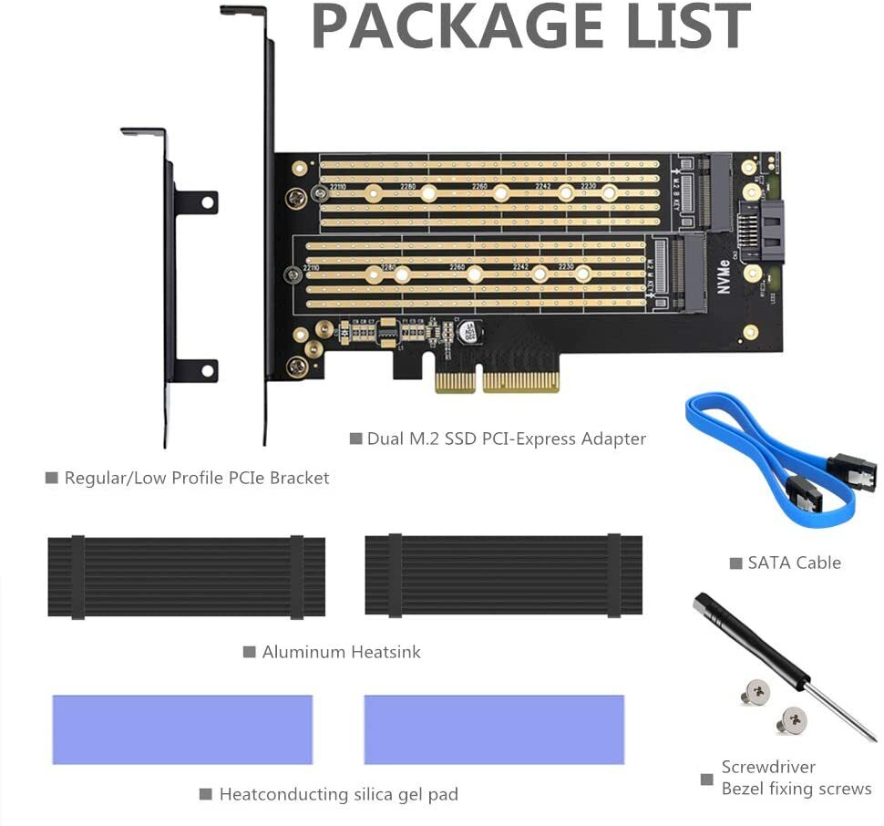 Yateng Dual M.2 PCIE/SATA Controller