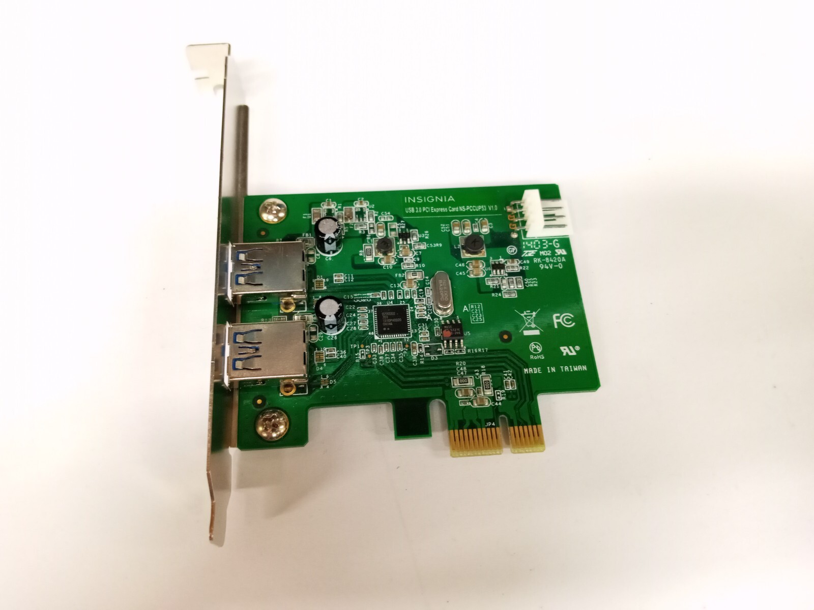 Insignia USB 3.0 Expansion PCI Express Interface Card NS-PCCUP53 2-Port PCIe