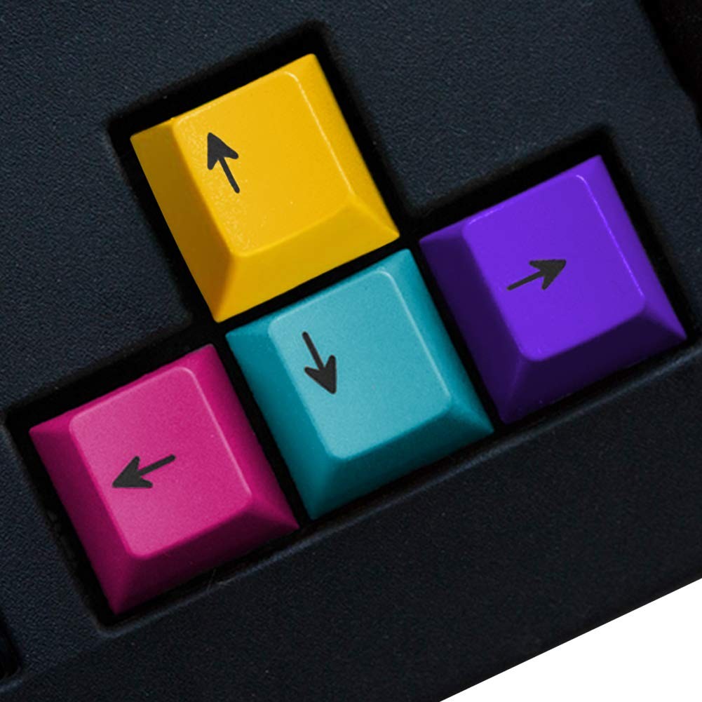 4Pcs Colorful PBT Cherry Profile Keycaps, CMY Gaming Keycap for Mechanical Ke...