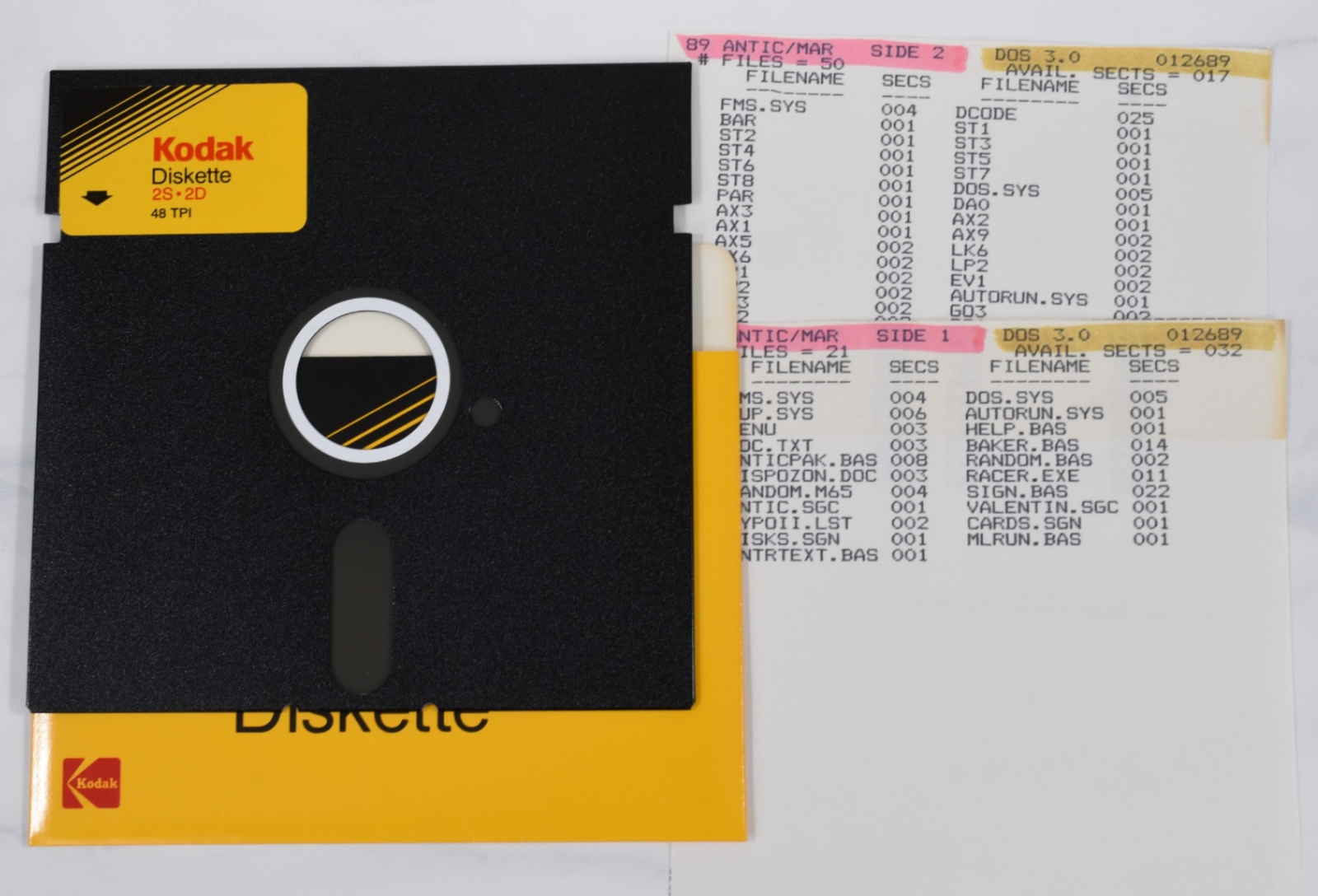 Vtg Kodak Computer Floppy Disk-Collectible, Untested, As-Is (Antic Mag, Mar 89)