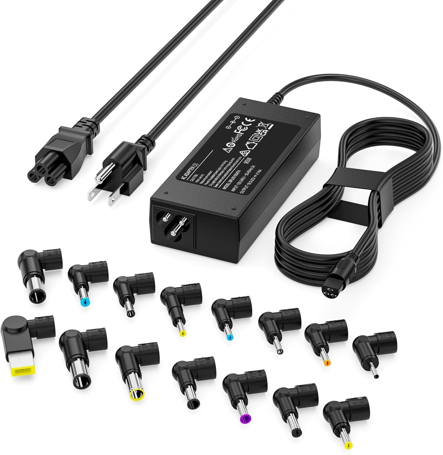 90W Universal AC Adapter Laptop Charger Replacement for Dell HP Acer Asus Lenovo