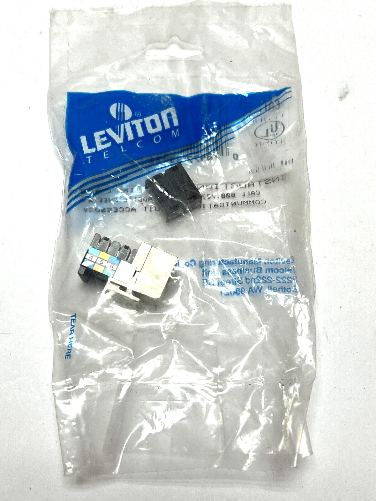Lot Of 24x Leviton 41106-RI6 Voice Grade Snap-In, 6P6C, USOC Jack, Ivory