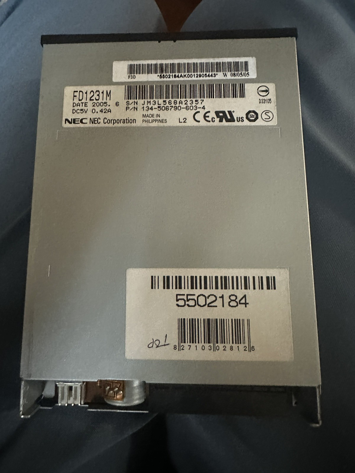 Vintage NEC FD1231M 3.5" Internal 1.44MB Floppy Disk Drive ~ FREE S/H