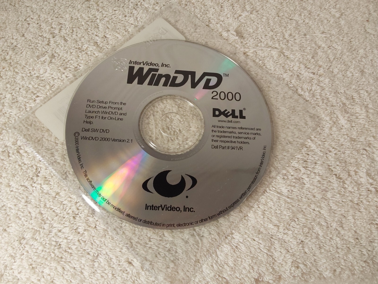 Dell InterVideo, Inc. WinDVD 2000 Dell Setup CD WinDVD 2000 Version 2.1