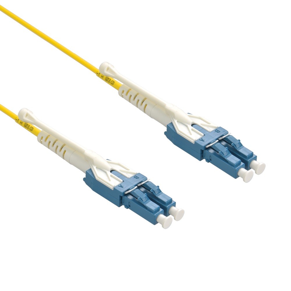 15 Pack of 2m Uniboot LC/UPC LC/UPC Singlemode Duplex OFNR Fiber Optic Patch Cab