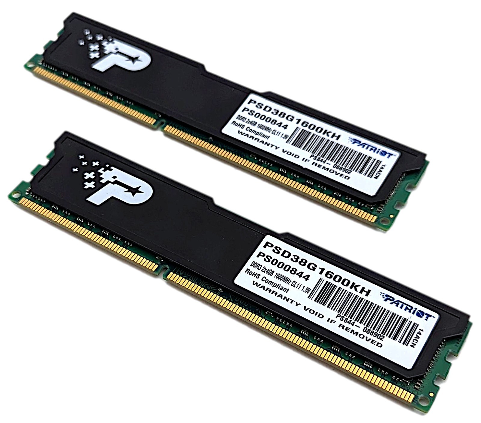 Patriot Signature Line 8GB Kit (2x4GB) DDR3 1600 MHz PC3-12800 RAM PSD38G1600KH