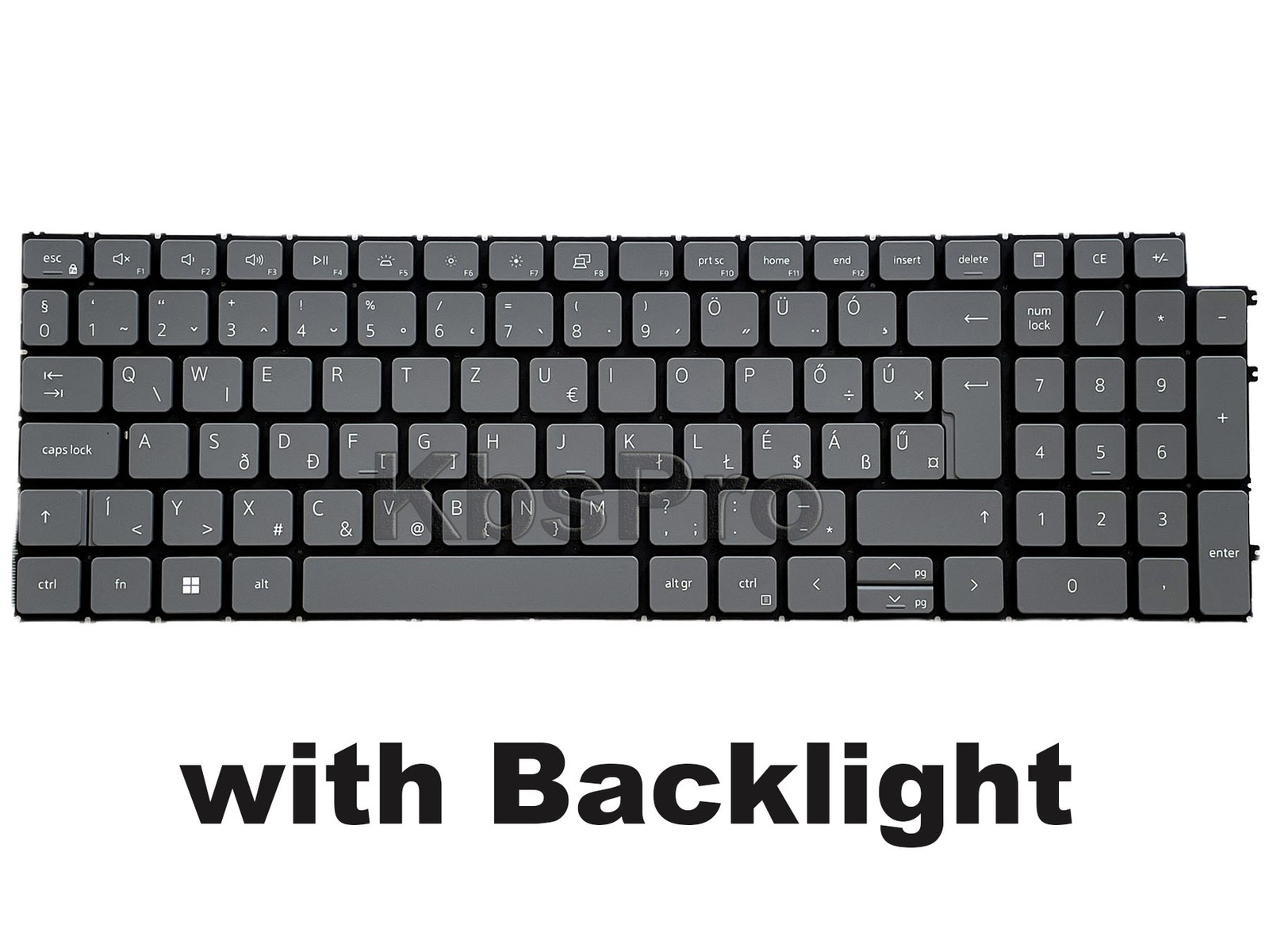 Backlit Hungarian Keyboard for Dell Latitude 3520 0YNWNC YNWNC 02NYG0 Gray
