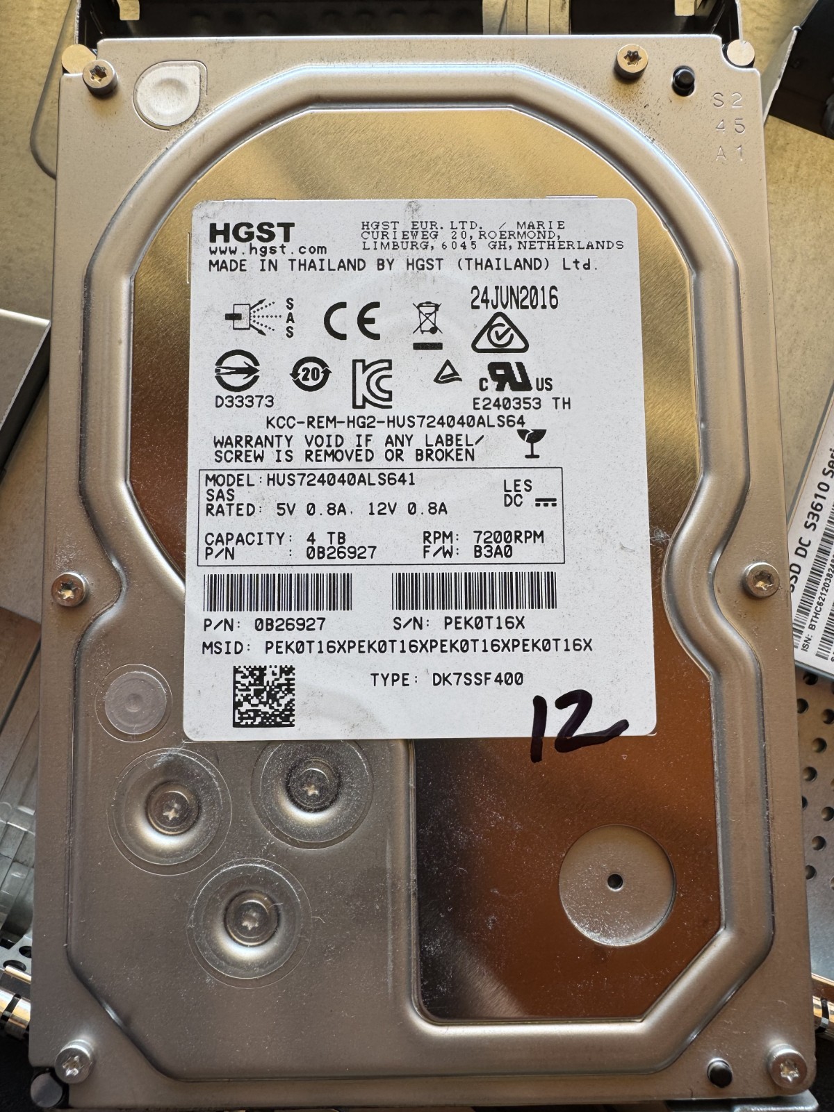 USED HGST HUS724040ALS64 4TB SAS Hard Drive
