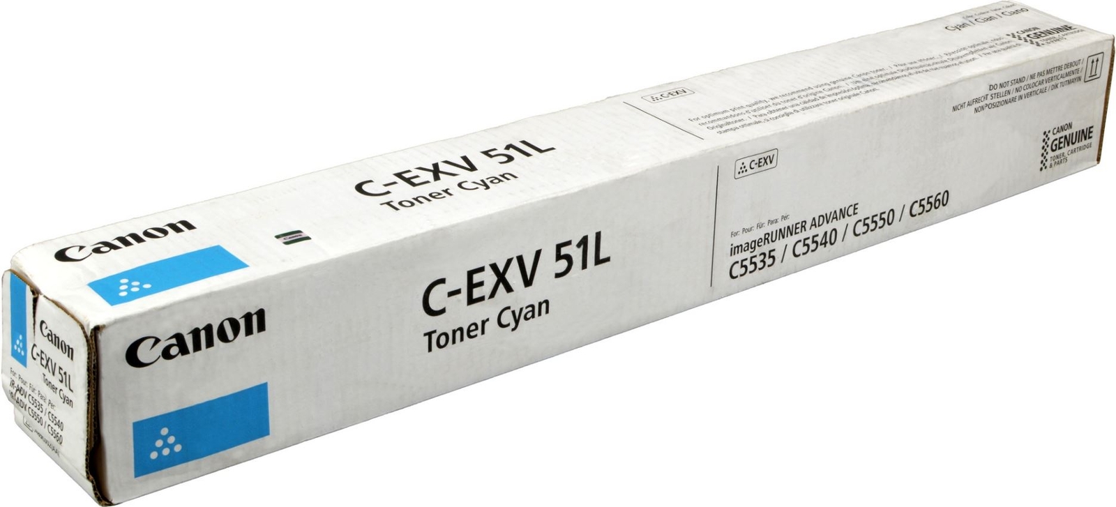 Canon C-EXV 51 toner cyan, original packaging slightly damaged, toner unused
