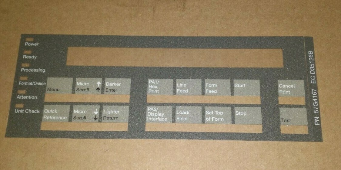 57G4167 - IBM 4230 English Overlay