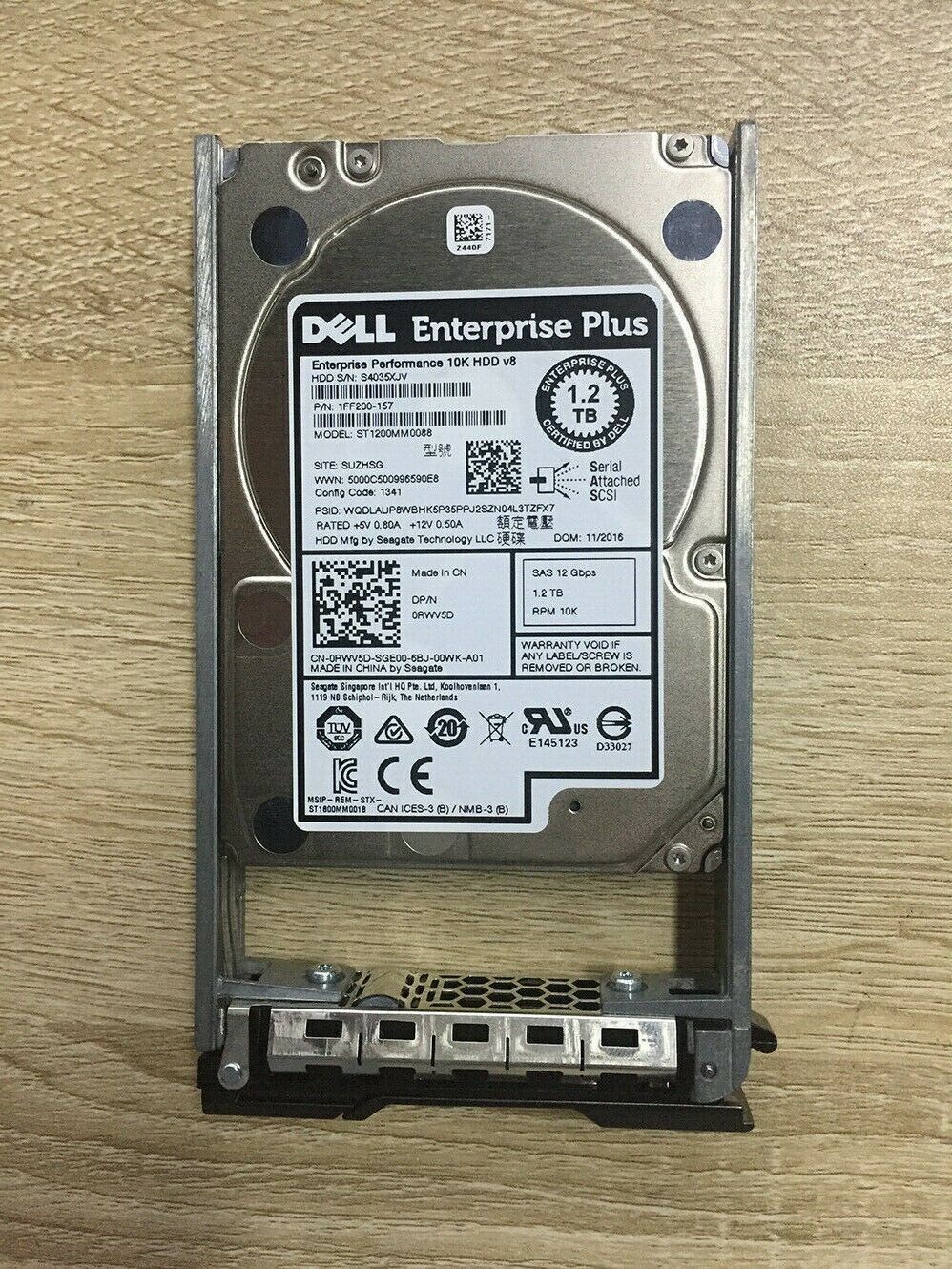 RWV5D 0RWV5D DELL EQUALLOGIC 1.2TB 10K 12Gbps 2.5" SAS Hard Drive ST1200MM0088