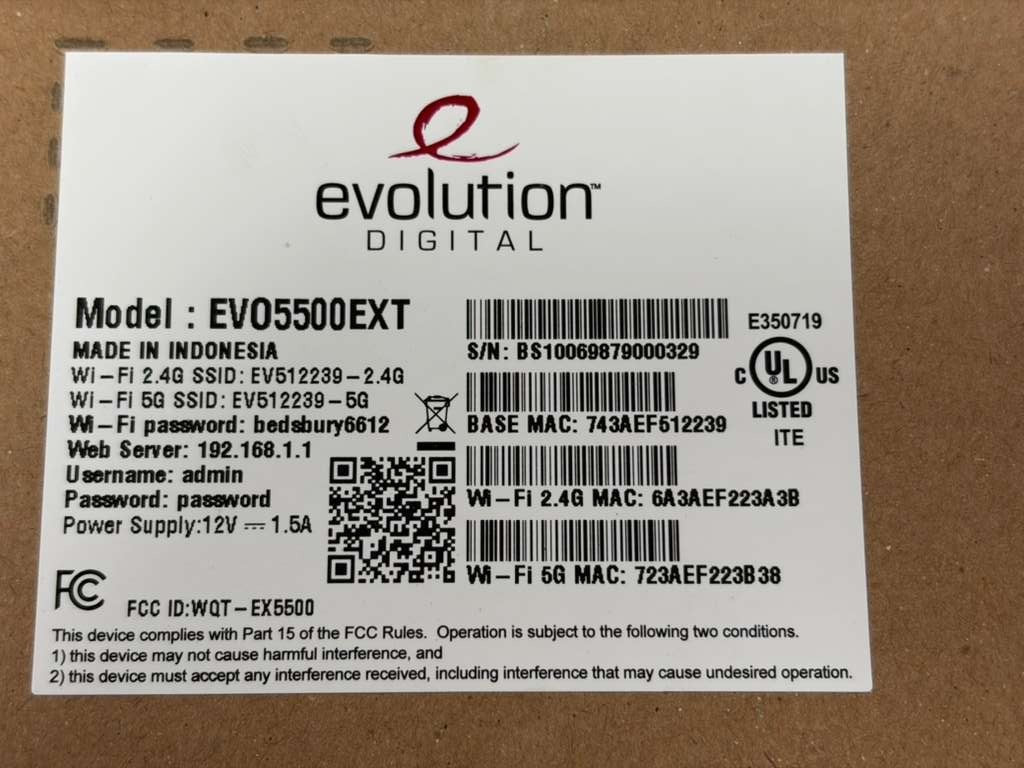 LOT of x10 units  Evolution Digital EVO 5500 EXT  Wifi Extender, NEW SEALED
