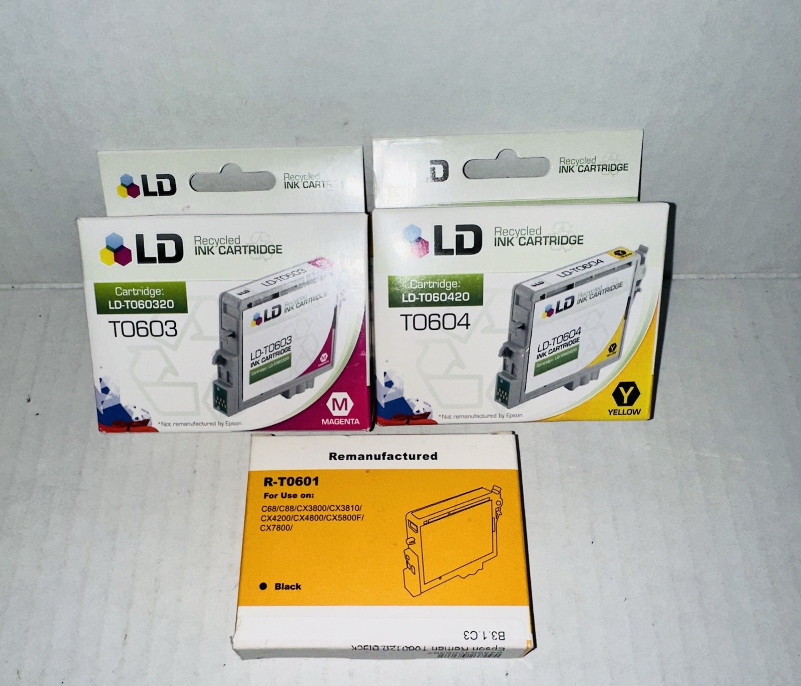 LD T060120 60 Black Magenta & Yellow Ink Cartridge for Epson T060 C88 CX3800 CX