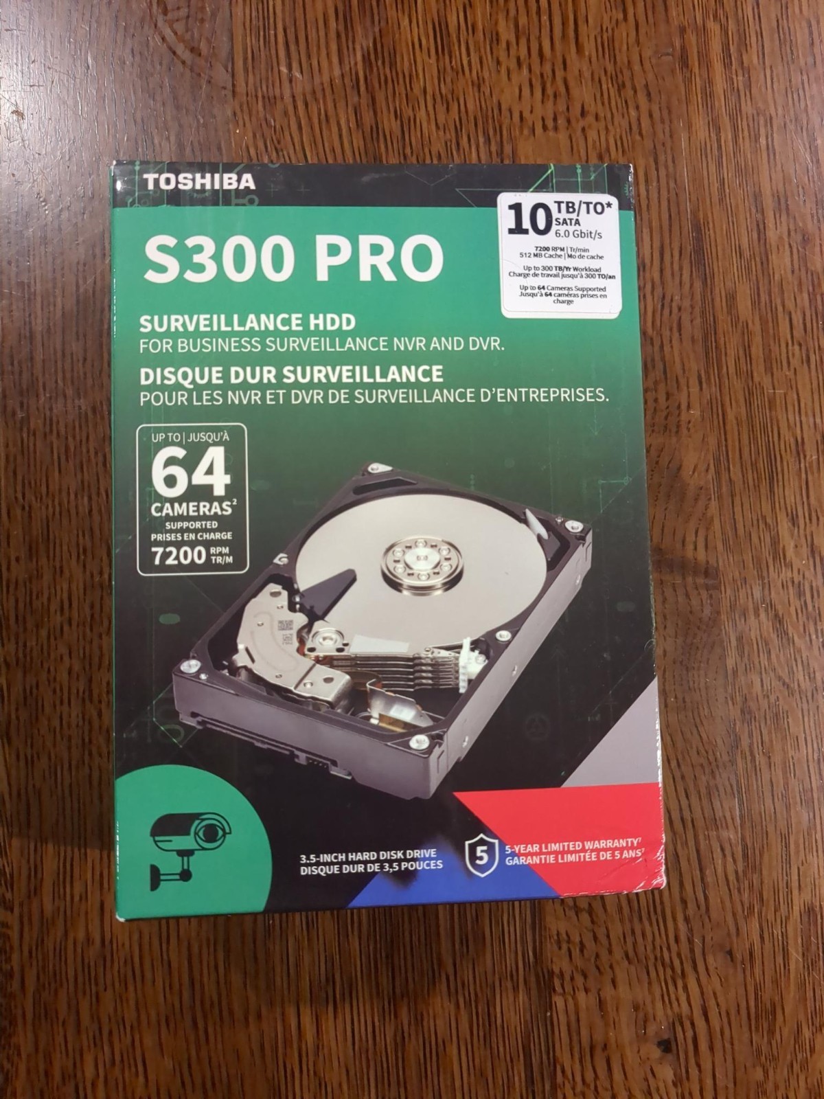 Toshiba S300 Pro Hard drive Surveillance 10 TB NVR & DVR 7200 RPM