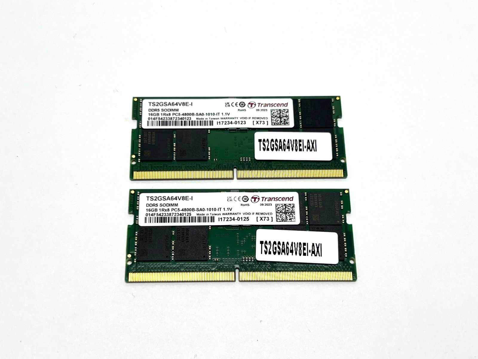 Transcend 32GB (2 x 16GB) 4800MHz DDR5 SO-DIMM (TS2GSA64V8E-1)