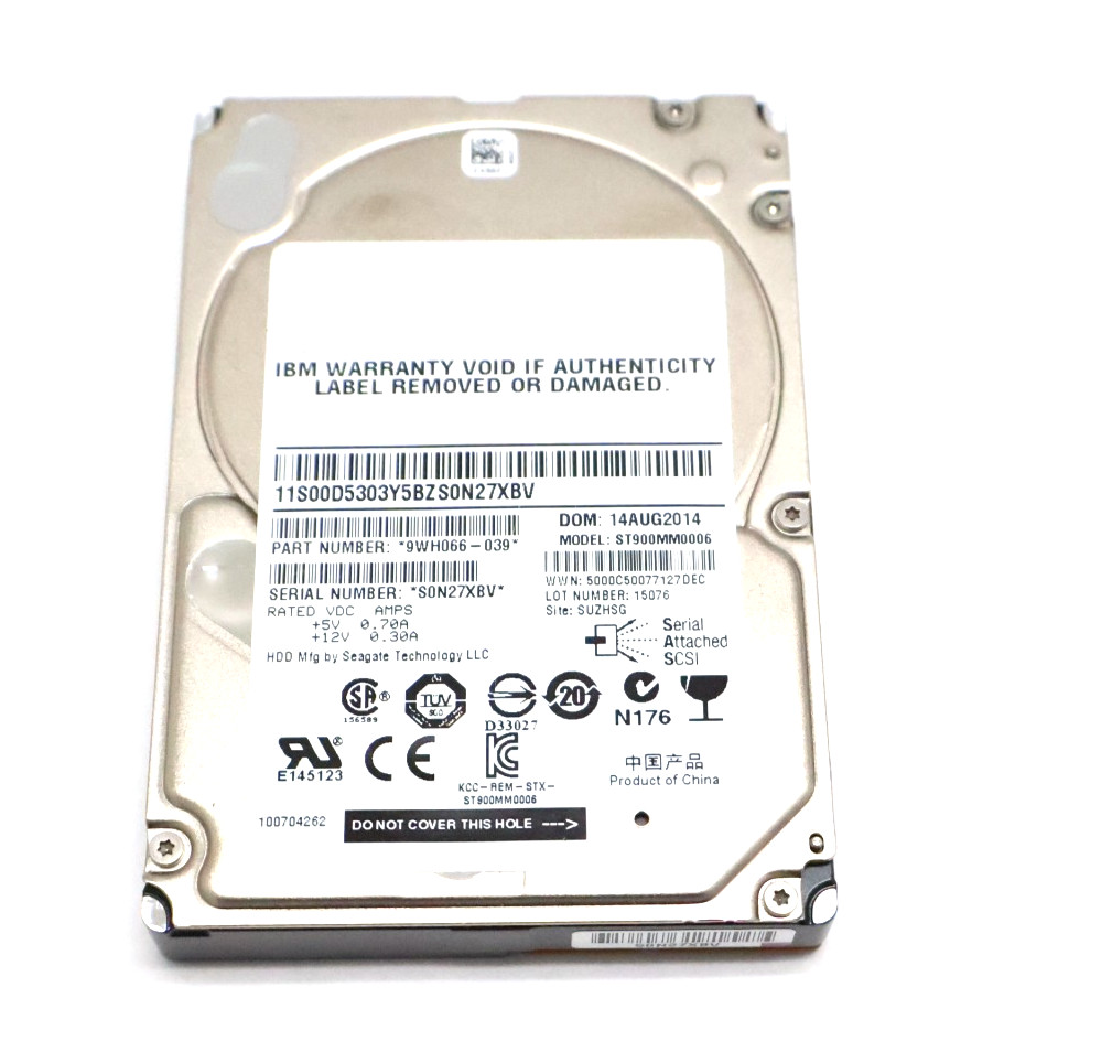 Seagate Savvio ST900MM0006 900GB 10K SAS 6Gb/s 2.5" HDD 9WH066-039