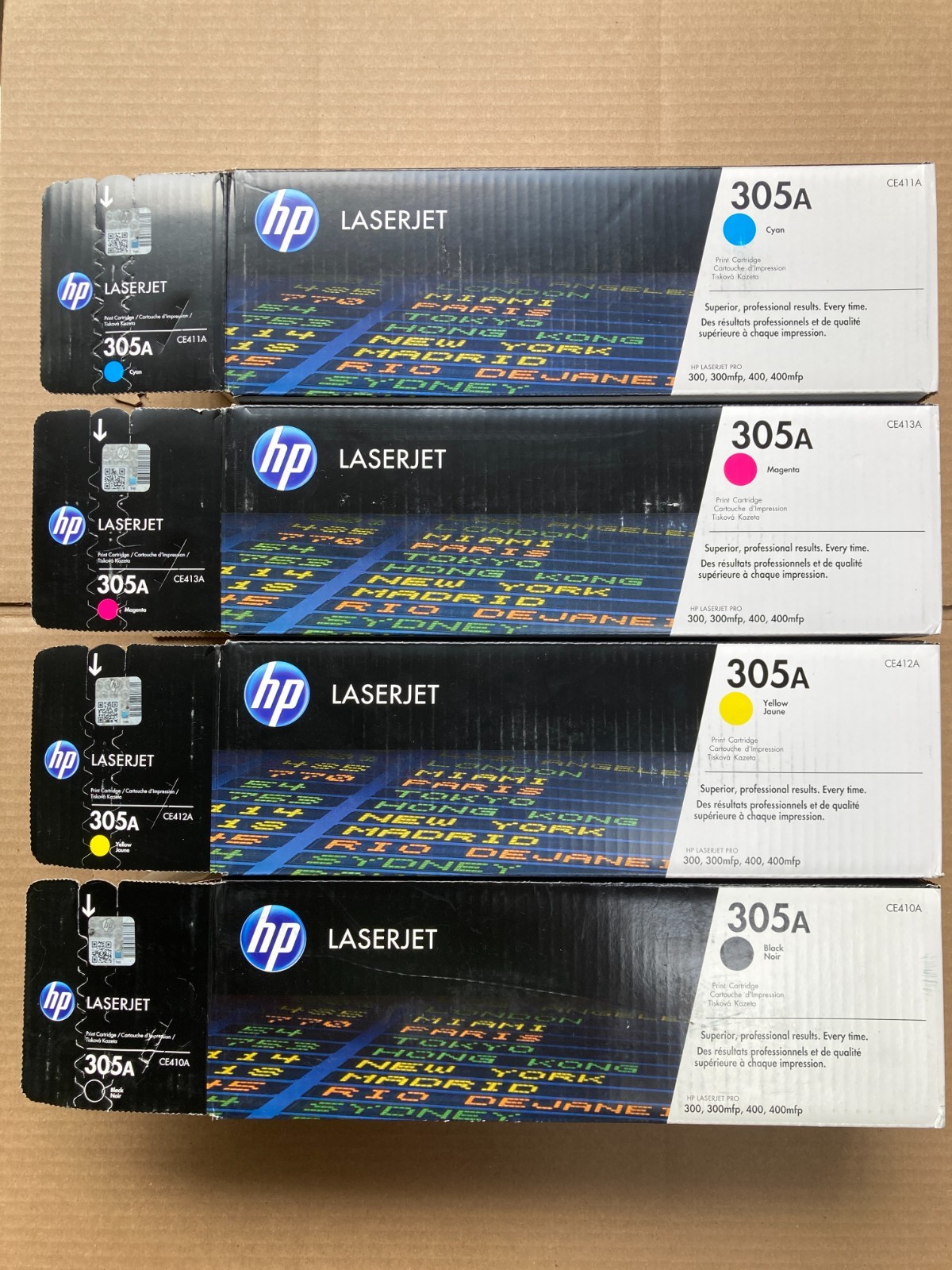 HP 305A Black/Cyan/Magenta/Yellow Standard Yield Toner Cartridge Set