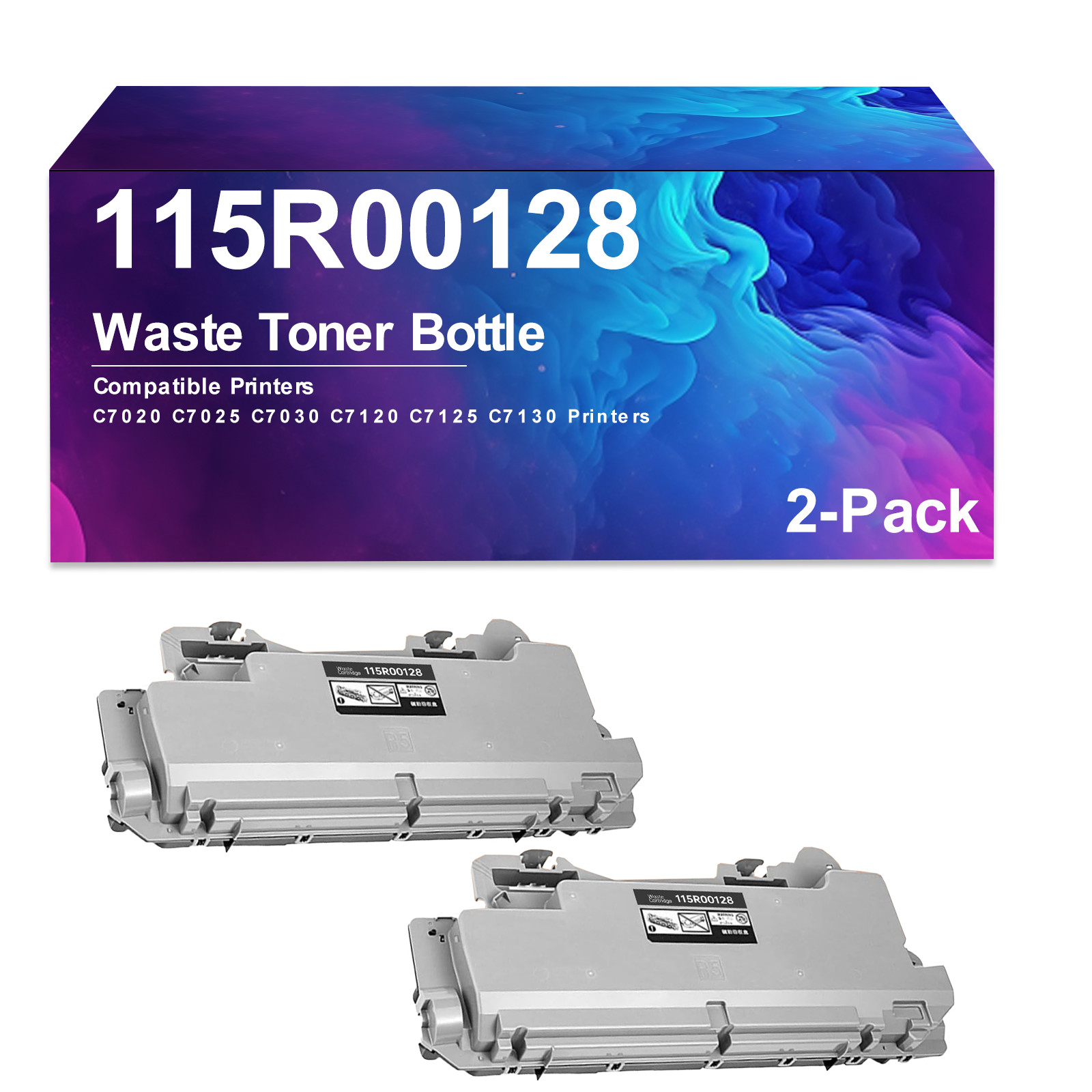 2 Pack 115R00128 Waste Toner Bottle Works for VersaLink C7020 C7025 C7030 C7120