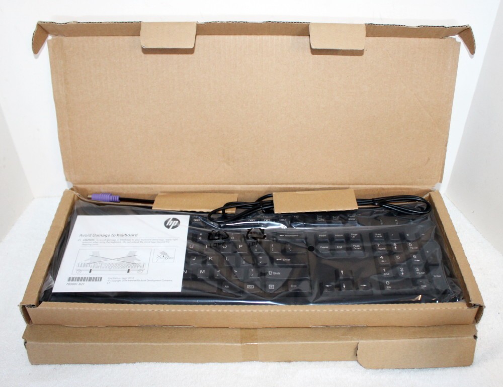 2 Vintage HP Hewlett Packard PS/2 Computer Keyboards model KB-1156 ~ New in Box