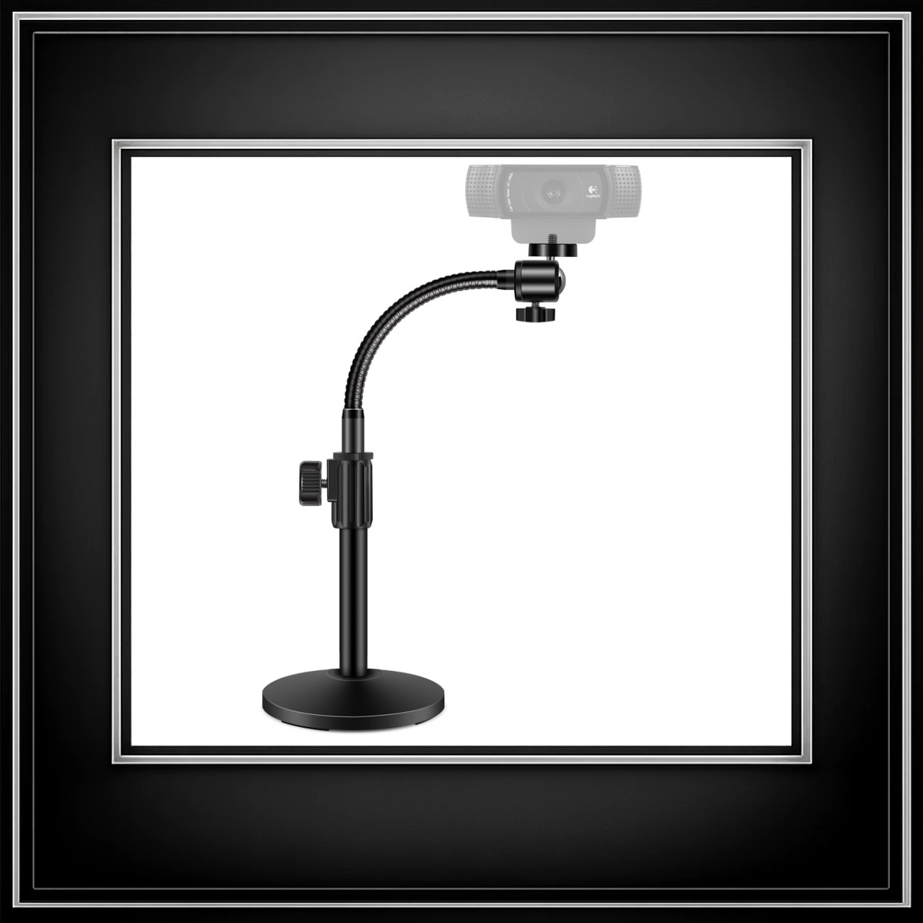 Adjustable Webcam Stand Arm for Desk - Camera Mount Holder for Logitech & More