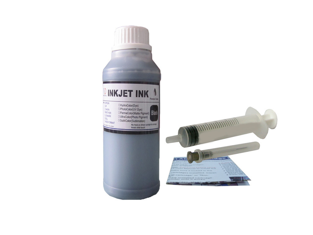250ml Refill Bulk Black Ink for All HP Canon Dell Brother Printers 10oz Syringe